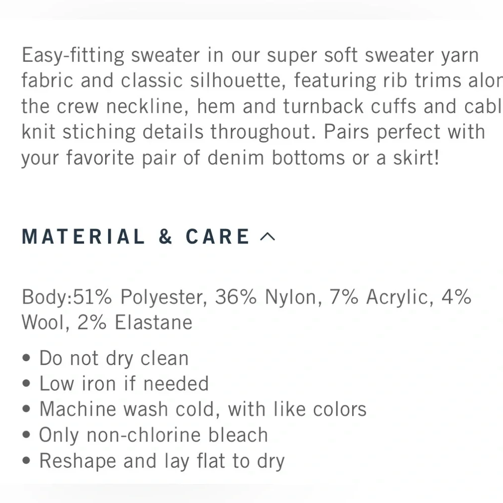 Abercrombie & Fitch Madeline Cable Knit Sweater - Picture 2 of 3